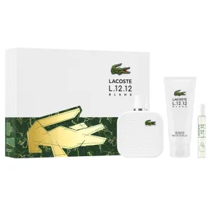 Eau De Lacoste L.12.12 Blanc 100ml EDT 3 Piece Gift Set